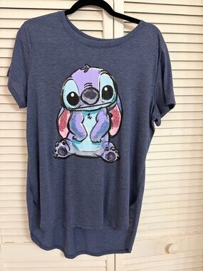 Disney Navy Blue Tag-Print Tee